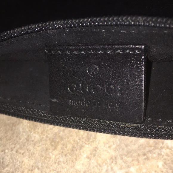 Gucci Vintage Black Leather Bag with altered strap Silver HorseBit Zip T… - Picture 7 of 14